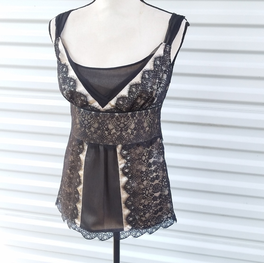 Ann Taylor silk lace Cami top size 0